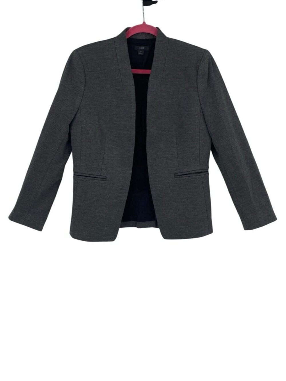 J.Crew Size 8 Going Out Gray Blazer in Stretch Twill Business Style H2743
